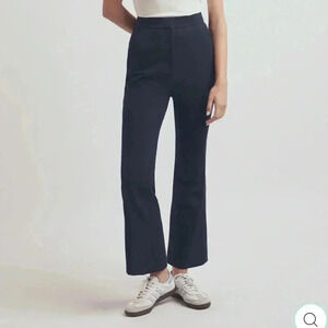 Favorite Daughter The Phoebe Crop Flare Navy Pants 10